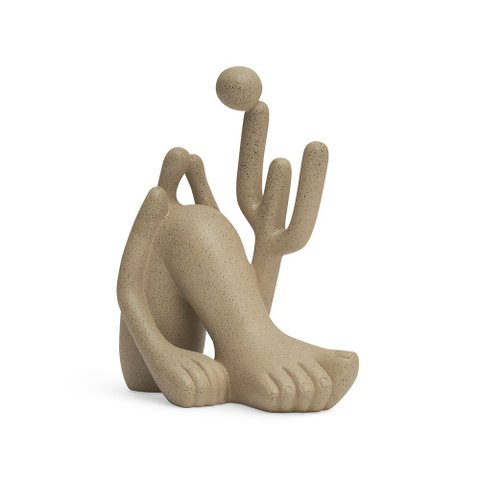 Escultura Decorativa Polirresina Abaporu Pequeno Mart 17cm:areia