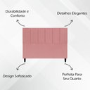 Ver imagem 3 de Cabeceira Estofada para Cama Box Queen 160 Cm Classic Suede Rosê Suede