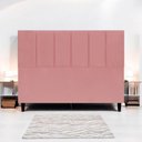 Ver imagem 2 de Cabeceira Estofada para Cama Box Queen 160 Cm Classic Suede Rosê Suede