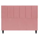 Ver imagem 1 de Cabeceira Estofada para Cama Box Queen 160 Cm Classic Suede Rosê Suede