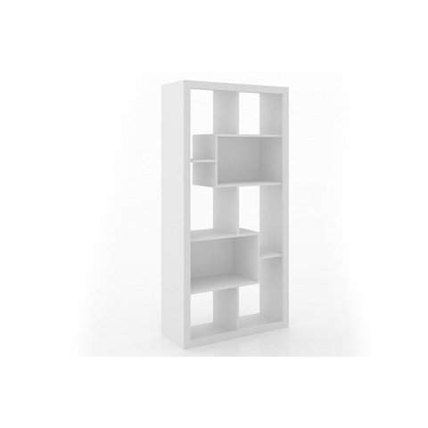Estante Livreiro de Escritório E1712 c/ 2 Nichos Branco - Tecno Mobili