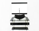 Ver imagem 3 de GABINETE DE VIDRO 60CM IT COM CUBA RETANGULAR CHANFRADA - PRETO