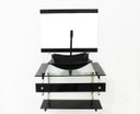 Ver imagem 2 de GABINETE DE VIDRO 60CM IT COM CUBA RETANGULAR CHANFRADA - PRETO