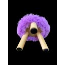Ver imagem 2 de Puff Banqueta Pelúcia Madeira Resistente Roxo43