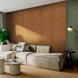 Painel Ripado Versátil 260 cm x 250 cm MDF E MDP Nature Shop Jm - 1