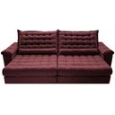 Ver imagem 5 de Sofá Retrátil e Reclinável 2,75m Molas Ensacadas Cama inBox Big Space com Bordado 3D Velusoft