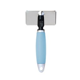 Rasqueadeira com Cabo em Gel Média Azul para Cães - 3