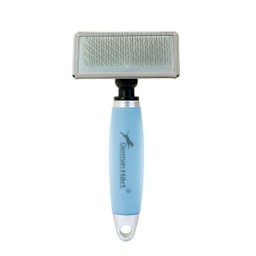 Rasqueadeira com Cabo em Gel Média Azul para Cães - 2