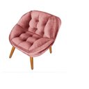 Ver imagem 3 de Poltrona Decorativa Califórnia em Tecido Suede Pés Madeira