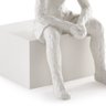 Escultura Decorativa "Pessoa Sentada" Poliresina Off White 17,5x15 cm - D'Rossi - 4
