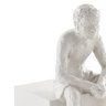 Escultura Decorativa "Pessoa Sentada" Poliresina Off White 17,5x15 cm - D'Rossi - 3