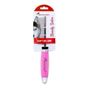 Pente 40 Pinos Germanhart Cabo em Gel Rosa para Cães e Gatos