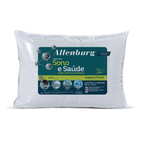 Travesseiro Sono e Saúde Anti Alérgico Lavável Altenburg