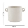 Cachepot "caldeirão" em Cimento Off White 16,5x24 Cm - D'rossi - 5