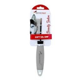 Pente Dentes Alternados Germanhart Cabo em Gel Cinza para Cães - 1