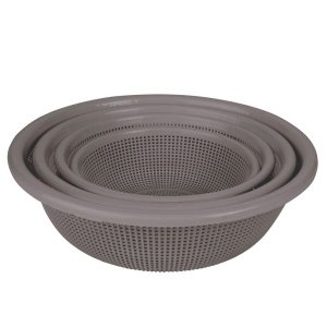 Conjunto De Peneiras Sem Cabo 4 Peças Cinza Grafite Mor