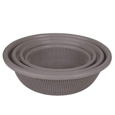 Conjunto De Peneiras Sem Cabo 4 Peças Cinza Grafite Mor