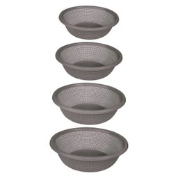 Conjunto De Peneiras Sem Cabo 4 Peças Cinza Grafite Mor - 2