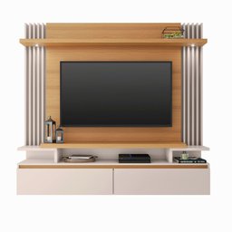 Home Suspenso Painel P/ Tv até 55" Cosmo Hb Móveis - Cinamono/off White - 8