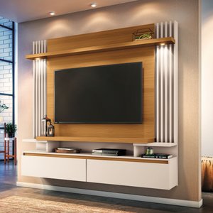 Home Suspenso Painel P/ Tv até 55" Cosmo Hb Móveis - Cinamono/off White