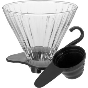 SUPORTE FILTRO CAFÉ 10x11x11cm BOROSILICATO TRANSP COM ACESSORIO NH