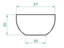 Ver mais imagens de Vaso Planta 60x30 Bacia Polietileno BGPLASTICOS V14 MARROM CHOCOLATE 020
