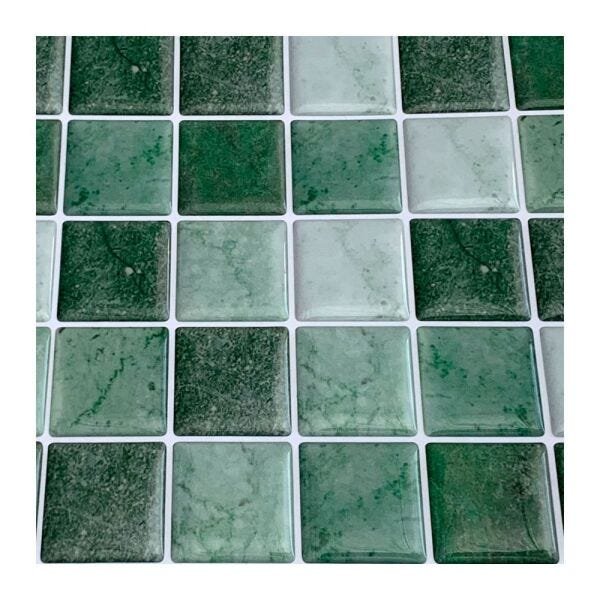 Pastilha Adesiva Resinada Granito Verde Kit 4 Placas Adesivo 3m - 6