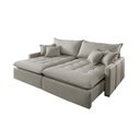 Ver imagem 2 de Estofado Sofá Cama Star 05 2,40m Molas Ensacadas Assento Alta Densidade Design Clean - Capuccino