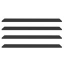 Ver imagem 1 de Prateleira Flutuante de Quarto Infantil Kit 4 Suporte Invisível 91cm Yara Preto - Lumil Lumil Móveis