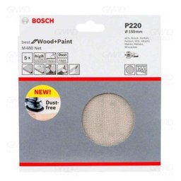 Disco de Lixa com Velcro 150mm Gr 220 - 5un Bosch - 4