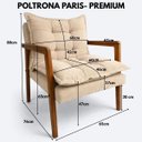 Ver imagem 2 de Poltrona em Madeira Maciça Confortável Sala Design Elegante Estofado Boucle Estilo Sofisticado