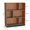 Ver imagem 3 de Estante Multiuso 6 Nichos B25 110x90 Cm Mell Preto Novam
