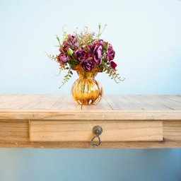 Arranjo de Rosas Marsala Artificiais no Vaso Trouxinha Âmbar | Linha Permanente Formosinha - 3