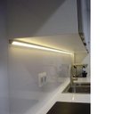 Ver imagem 2 de Perfil Sobrepor Canto Para Fita Led 2 Metros Alumínio Difusor Leitoso