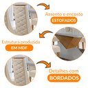 Ver imagem 6 de Mesa para Sala de Jantar Aster 180cm Mdf Canto Copo com Vidro e 6 Cadeiras Safira