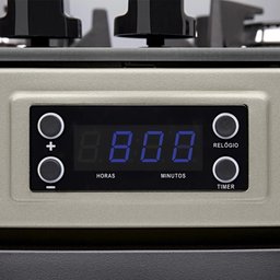 Fogão Dako 4 Bocas com Mesa de Vidro Mega Chama Supreme Timer Glass Titanium Bivolt - 8
