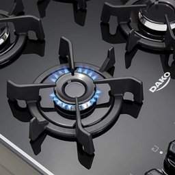 Fogão Dako 4 Bocas com Mesa de Vidro Mega Chama Supreme Timer Glass Titanium Bivolt - 6