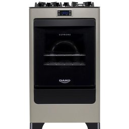 Fogão Dako 4 Bocas com Mesa de Vidro Mega Chama Supreme Timer Glass Titanium Bivolt - 1