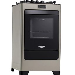 Fogão Dako 4 Bocas com Mesa de Vidro Mega Chama Supreme Timer Glass Titanium Bivolt - 2