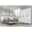 Ver mais imagens de Guarda Roupa Casal 6 Portas e 3 Gavetas Clara Branco - Panan