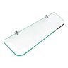 Prateleira De Vidro Borda Arredondada 10x30 Cm Com Suporte - 1