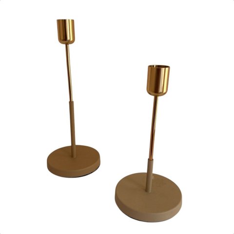 Kit de Castiçais Decorativos em Metal