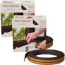 Kit 2 Vedas Frestas Porta Janelas 6m Marrom Adesivo Interno Formato Frestas Pequenas 2 x 9mm - 2