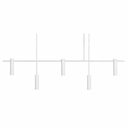 Ver imagem 1 de Pendente Lux Aluminio Teto Gu10 5 Luzes Lumini Lab - Branco Microtextura