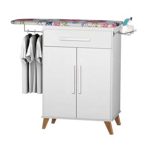 Tabua de de Passar a Roupa Armario Organizador Branco - Trinobel