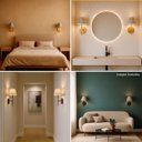 Ver imagem 3 de Arandela Luminária de Parede Clássico com Interruptor com Cúpula Ref 16 Decoração Casa Sala Quarto