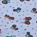 Ver imagem 3 de Porta Fralda Organizador Quarto de Bebê Menino Menina 2 Peças com Laço:trator Azul Claro