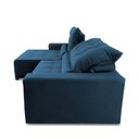 Ver imagem 5 de Sofá Retrátil Reclinável Montebello 3,00m Suede Velut Azul Marinho Molas no Assento - King House