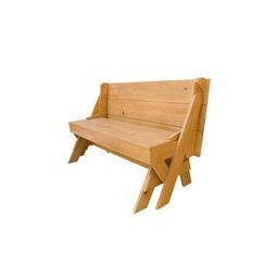 Banco que Vira Mesa 2m Pinus Natural sem Verniz com Banquetas 10 Lugares - 2