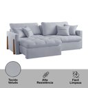 Ver imagem 5 de Sofá Cama Lisboa Retrátil e Reclinável 260cm Braço 10cm Meu Sofá Online